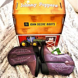 NWT Cowboy boots Shoes Toddler 5 Purple Box is John Deere Barn